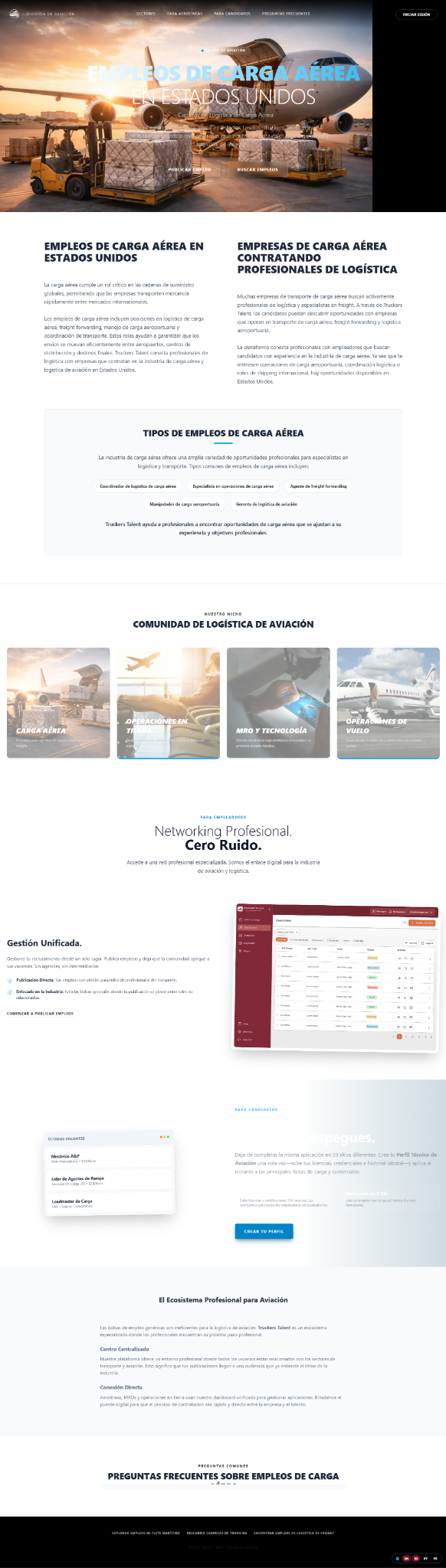 Truckers Talent / Air Cargo full website design