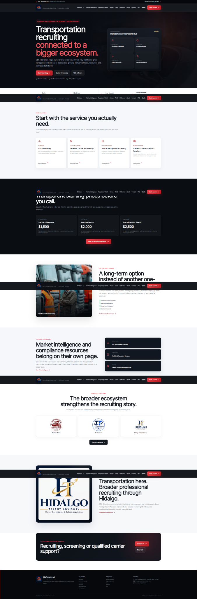 CDL Recruiters website screenshot