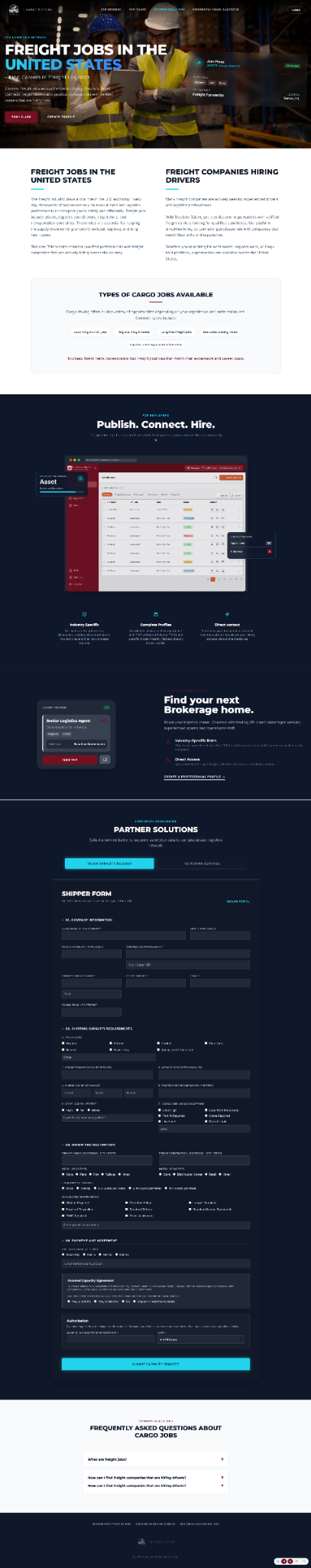 Truckers Talent / Freight full website design